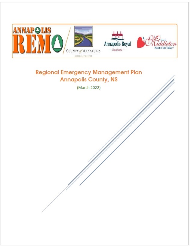 Regional Emergency Management Plan cover Annapolis County NS March 2022